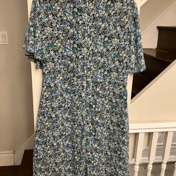 Suzy Shier Blue Print Dress - Picture 6 of 10